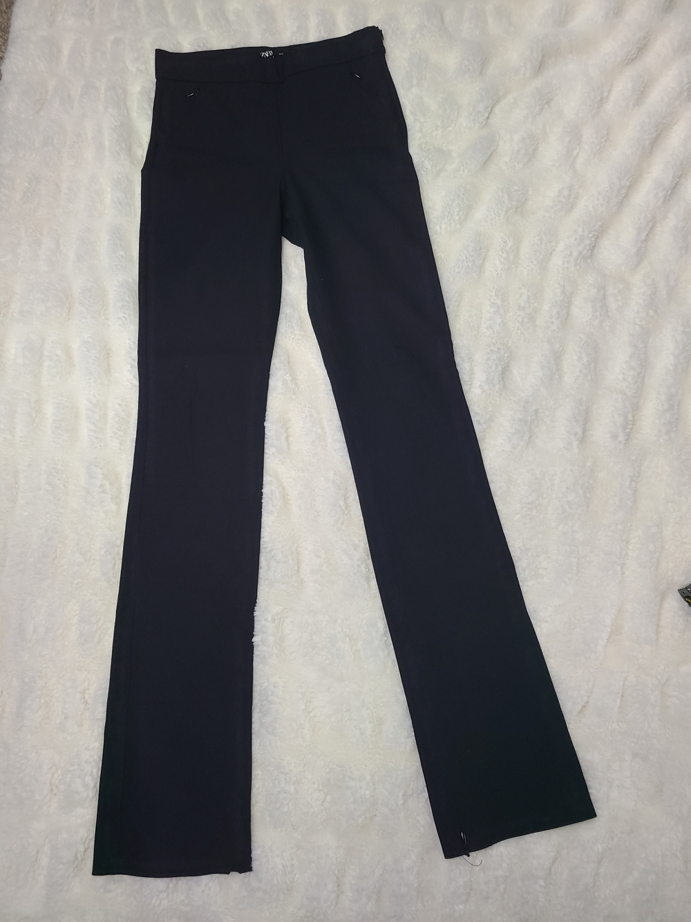 Zara Black Boot-Cut Flare Dress Pants
